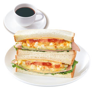 上島珈琲店 ミックスサンドセット(ラージサイズドリンク付き)