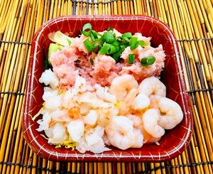 丼丸 ねぎとろエビ二色丼