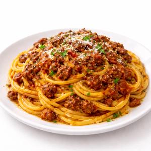 牛ラグーソーススパゲッティ