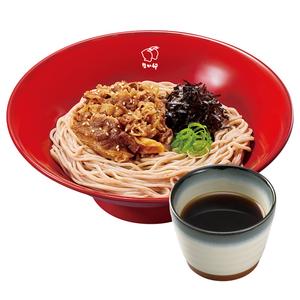 なか卯 冷やし牛肉つけそば Cold Beef Soba w/ Dipping Sauce