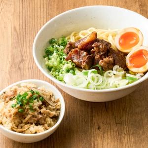 【セット】肉ネギまぜそばと炊き込みごはん Mazesoba with Cooked Rice