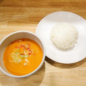 【特濃海老】極上汁と飯(薬味ネギ、干し海老)