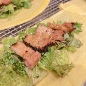 マヨなし焼豚サラダミニクレープ