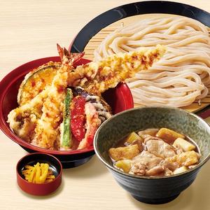 久兵衛屋 【満腹久セット】肉つけ汁うどん・上穴子天丼