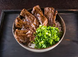 ハラミ塩ネギ盛り丼