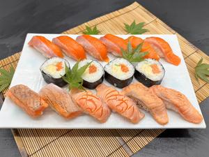 がんこ お得！サーモンづくし2人前 Great deal！ Salmon all-you-can-eat, 2 person