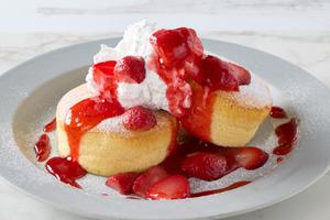 ホイップクリーム2倍！苺ホイップスフレパンケーキ(2個付き)Strawberry Whips Souffle Pancake