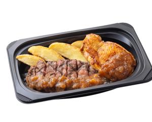 (おかず)みすじステーキ約100g＆炭焼き風チキングリル