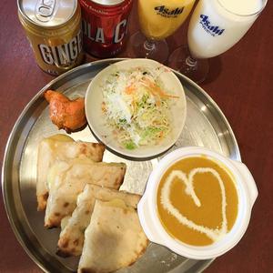 Cheese Nan  set with salad,chiken tikka   and soft drinks