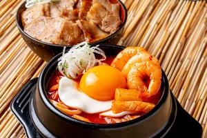 海鮮スンドゥブうどん～ミニカルビ丼セット～