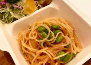辛子明太子と枝豆のスパゲッティ 並盛