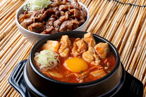 鶏ももスンドゥブ～ミニカルビ丼セット～