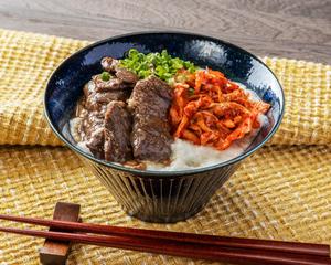 【高タンパク】牛ハラミとキムチねば丼 Beef Steak ＆ Kimchi Neba-Don