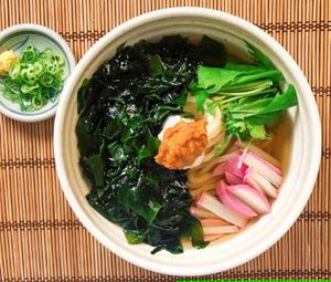 冷し梅わかめうどん