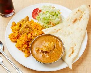 A. Mix(カレーとインドの炊き込みご飯 セット) A . Mixed set(Curry and Indian style fried Rice set)