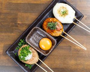 つくね三本セット(各種一本ずつ) 3 Meatball Skewer Set (1 of Each)