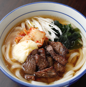 牛カルビキムチーズうどん