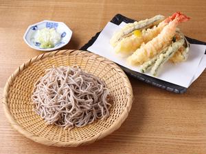 柿家すし 【冷】海老天もりそば