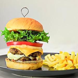 ダブルチーズバーガー(ポテト付き)