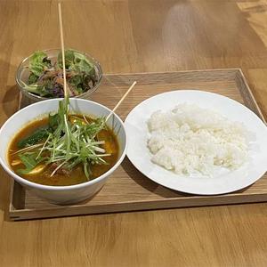 素揚チキンと6種類の野菜スープカレー