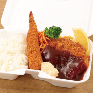 ポークカツ＆海老フライ弁当