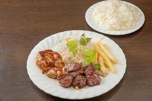 カットステーキ＆照り焼きチキン