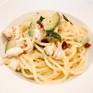 エビとズッキーニのパスタ