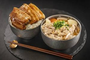 豚汁と豚飯(大) Pork Miso Soup and Pork Rice (Large)