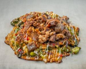 スジネギ焼 Beef Tendon ＆ Green Onion Okonomiyaki