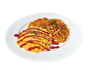 ふわとろオムライス×ナポリタン