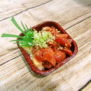 大漁丼家 まぐろニンニク辣油漬け丼(辛)