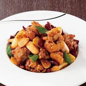 鶏唐揚のスパイシー炒め