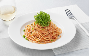 大葉と刻み海苔のバター明太子パスタ2480↓(味変ソース)