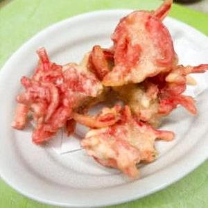 マグロの天ぷら紅生姜