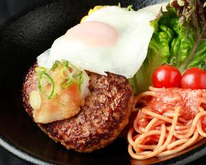 目玉焼き大根おろしポン酢ハンバーグ