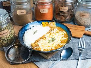たっぷ～りチーズキーマカレー (通常1487円がキャンペーンで20%off→1190円)