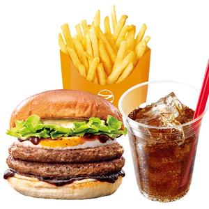 ゼッテリア ZETTERIA 【セット】ダブル絶品月見バーガー Double ZEPPIN (Ultimate) Tsukimi Beef Burger with Egg Set