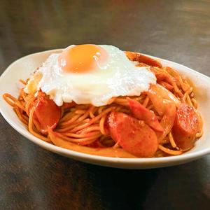 ナポリタン玉子トッピング
