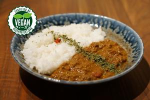 V2.島豆腐と野菜出汁の薬膳キーマカレーYakuzen keema curry with Okinawan style tofu and vegetable