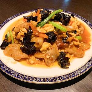 キクラゲたまご豚肉炒め