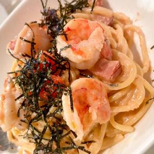 海老パスタ