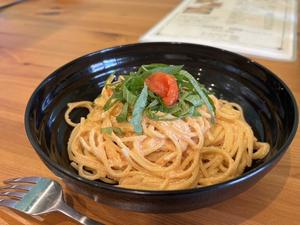 明太クリームパスタ