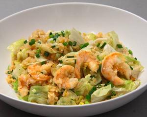 エビレタス炒飯 ebi lettuce chahan