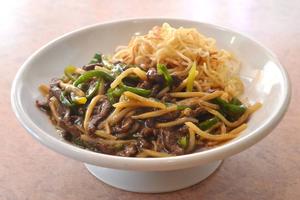 青椒肉絲あんかけ焼きそば Fried Noodles in Starchy Sauce with Green Peppers & Meat