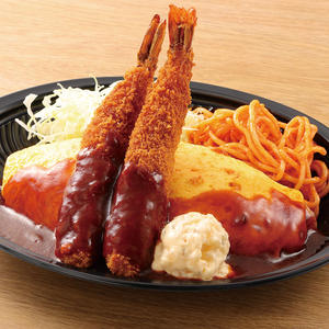 オムライス＆海老フライ弁当