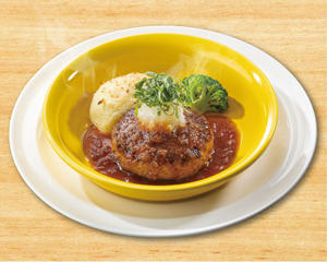 ビーフ100%大葉おろしの粗挽き肉厚ステーキ風ハンバーグ