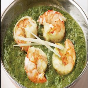 ほうれん草エビカレー Sag Prawn Curry