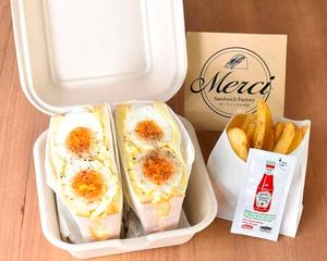 たまご好きのためのたまごサンド＆ポテトセット