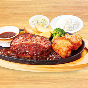 【910】手ごねハンバーグ＆から揚げ弁当