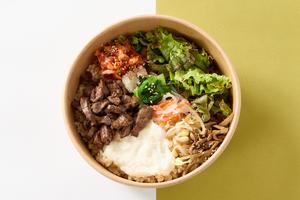 【ヘルシー】牛ハラミとろろの玄米ビビンバ Beef Harami Tororo Bibimbap